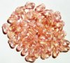 50 12mm Transparent Pink AB Tulip Beads